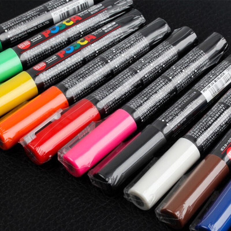 Mitsubishi Uni Posca Reclame Pen Pc-1m Uni Posca Reclame Pen Pc-1m Kantoor Kalibratie Pen 12 Kleur Set Aquarel Pen