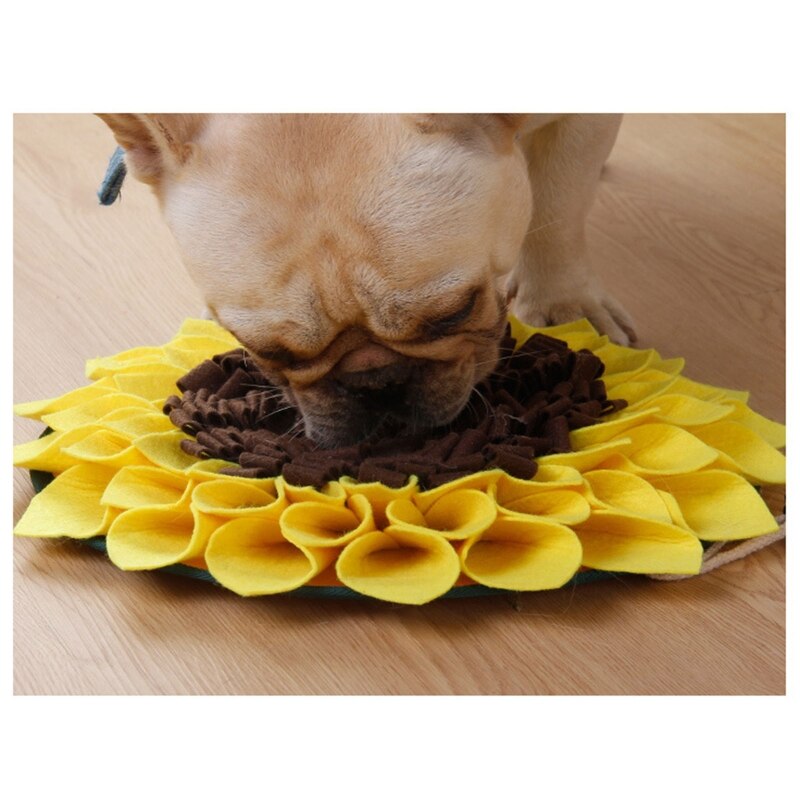 Hond Snuffle Mat Neus Geur Training Snuiven Pad Trage Voerbak Voedsel Dispenser Stress Zonnebloem Puzzel