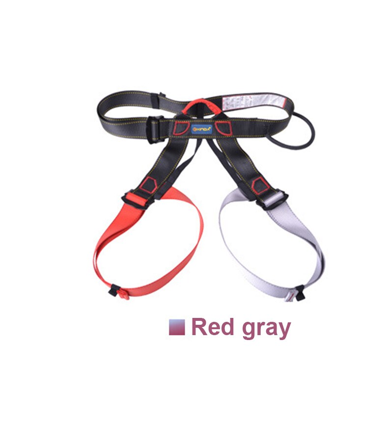 Outdoor camping climbing Safety Harness Seat Belts Sitting Rock Climbing Rappelling Tool Rock Climbing accessories: Red gray