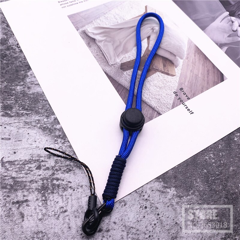 Lanyard for iPhone Mobile Phone Hand Straps Metal Clip Flashlight Lanyard Camera USB Holder ID Pass Card Name Badge Holder Keys: blue