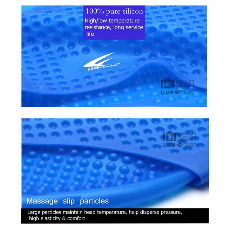 Badehætter til svømmehætte silikone beskytte øre langt hår sommer tilbehør til strandhoveddæksel bonnet de bain vandtæt