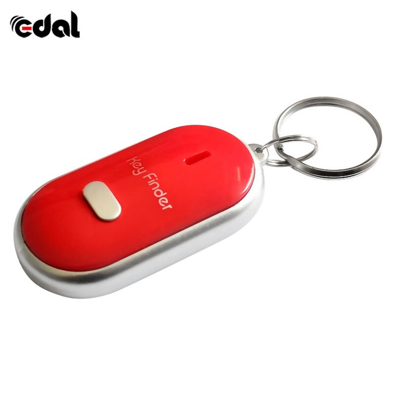 Sensors Smart Finder key Whistle Sound Keychain LED With Whistle Claps Finder Locator Find Lost Keychain finder: Red