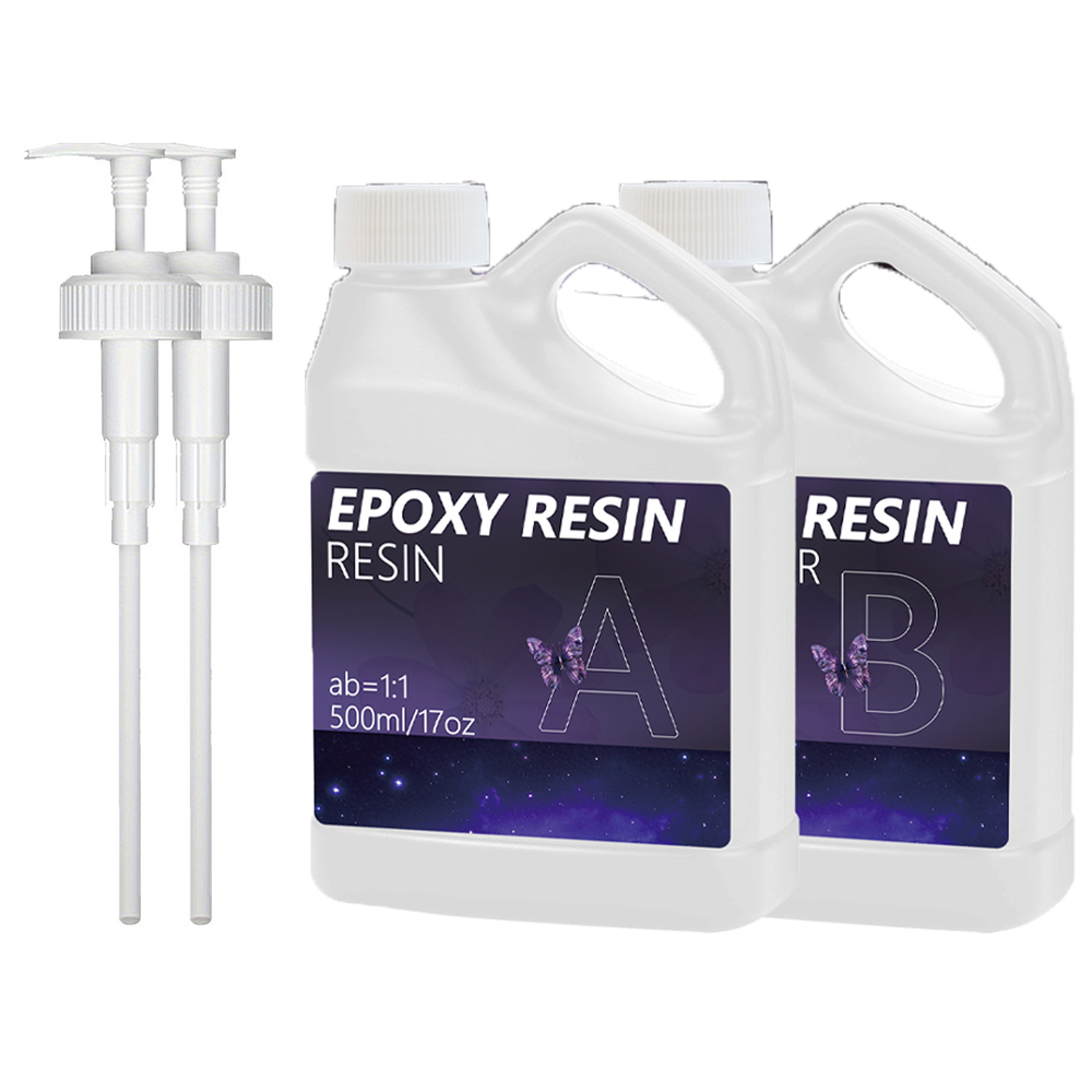 1000ml/2l AB Epoxy Resin Glue High Clarity Fast Drying Adhesive High Hardness DIY Supplies For Resin Glue Jewelry Making: WHITE