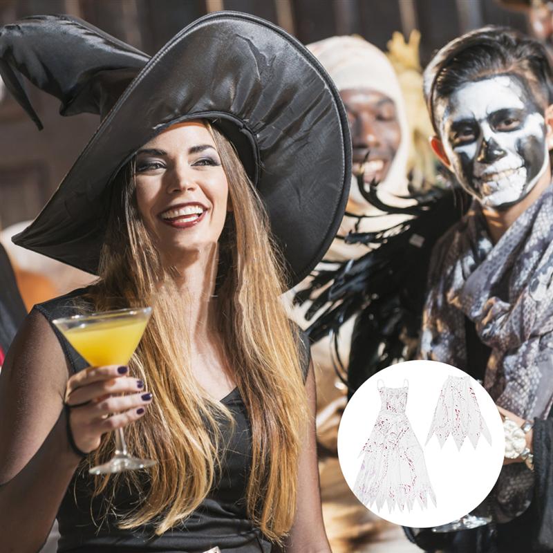 1 Pc Halloween Dress-Up Kostuum Bloody Bruid Outfit Party Kleding Voor Maskerade Prestaties