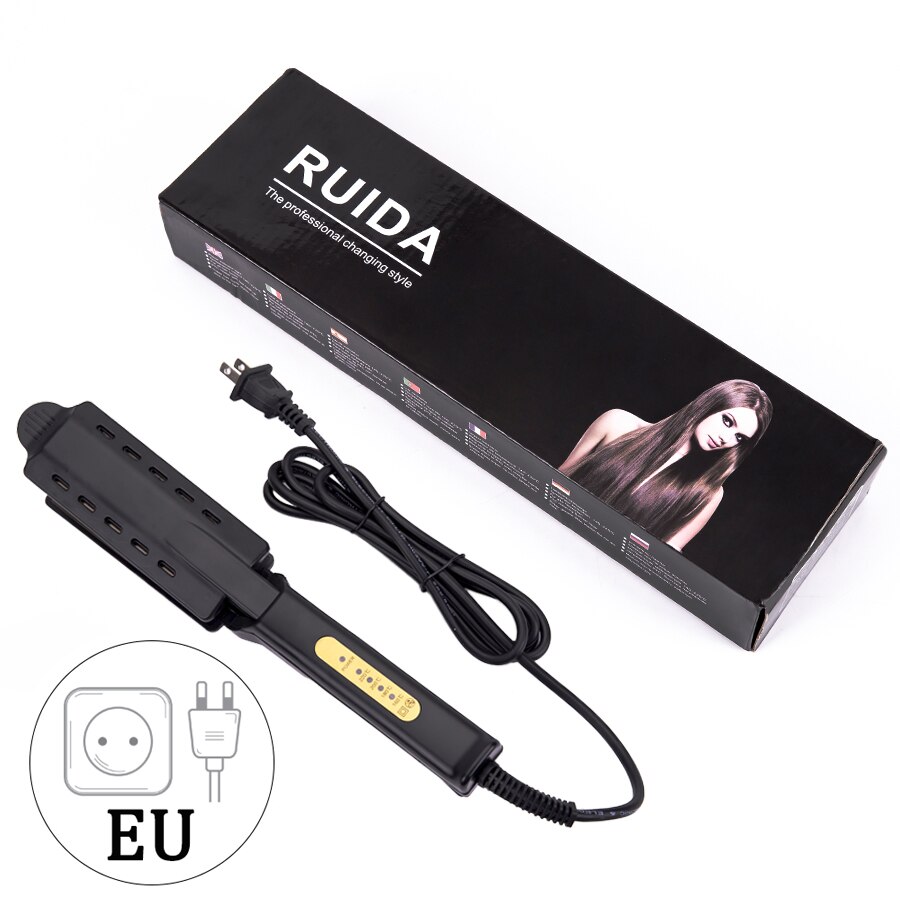 Leeons-plancha de pelo de Vapor para mujer, plancha de pelo plana de Vapor de cerámica, planchas planas,: eu