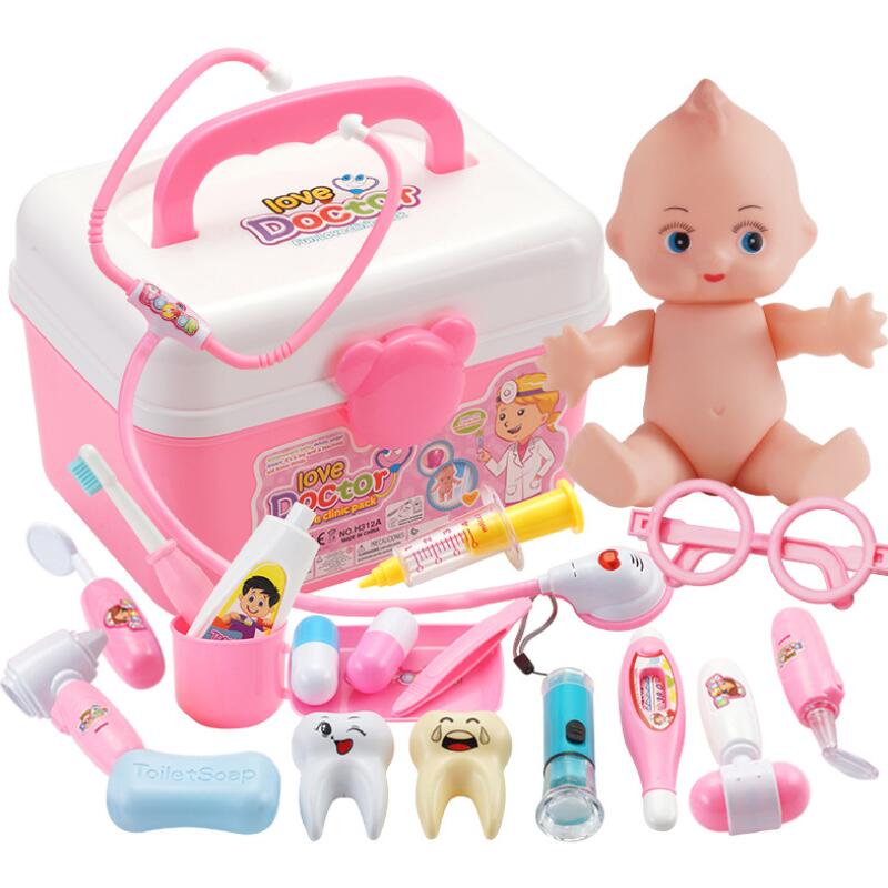 Per bambini medico giocattolo della casa del gioco medico set giocattolo ragazza medico della scatola strumento ragazzo infermiera bambino iniezione stetoscopio strumento di bambino regalo