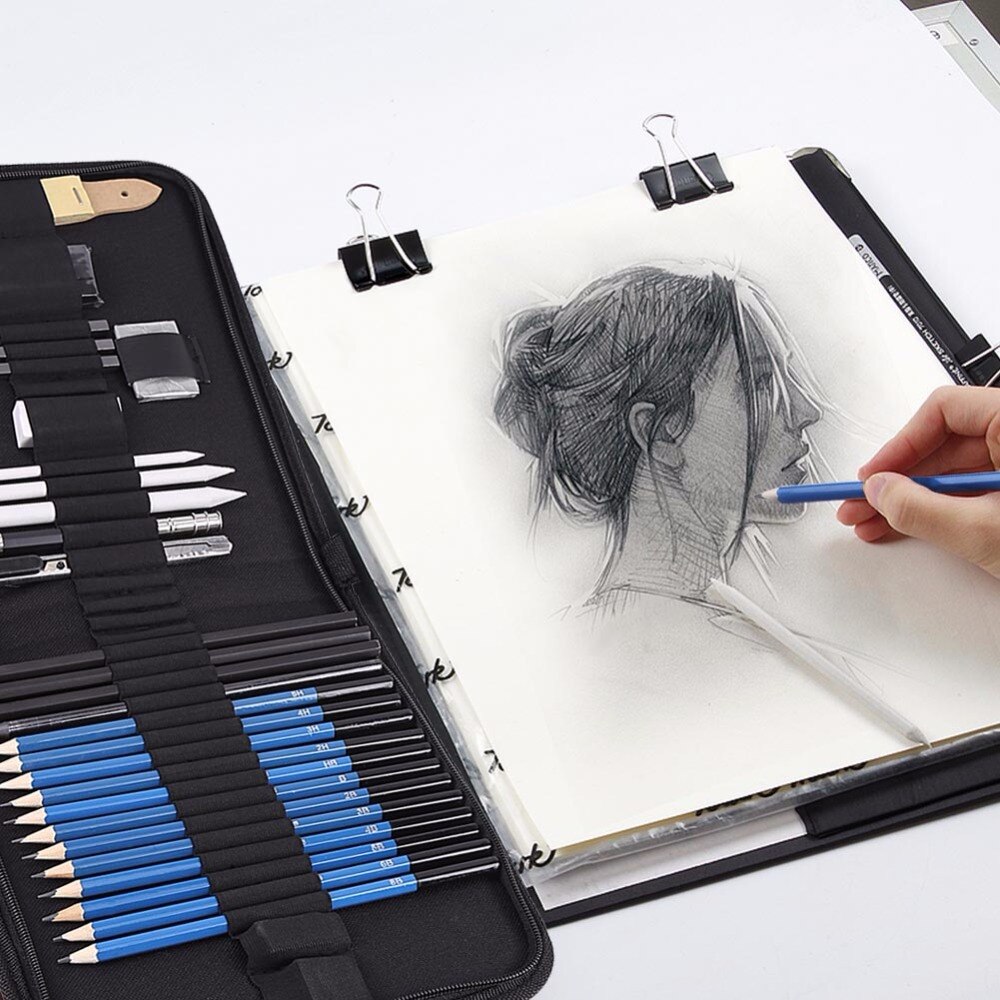 33 lápiz de la PC set dibujando lápices de dibujo Kit lápiz de madera de arte suministros de los estudiantes de la escuela lapices de dibujos