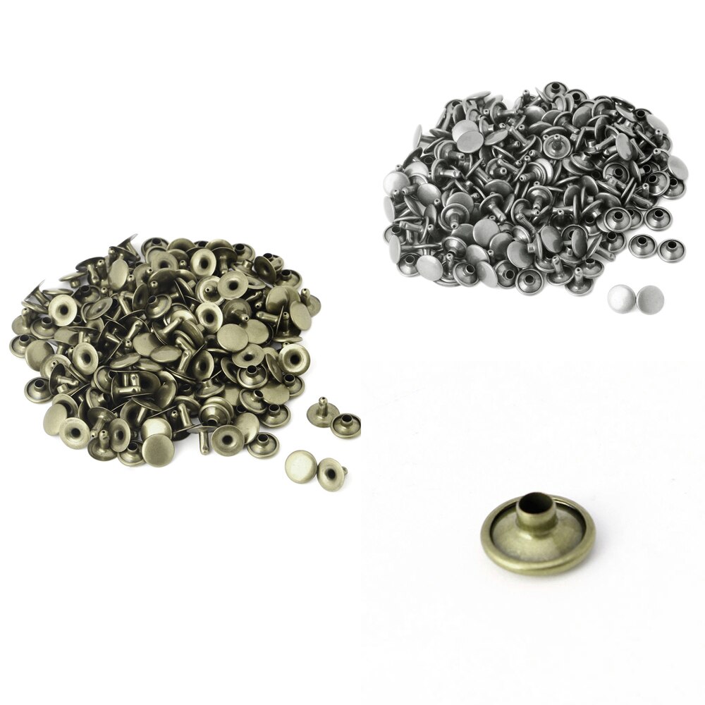 100pcs Stainless Steel Double Sided Rivets Rivets Child's Hat Tool DIY App Bag Accessory