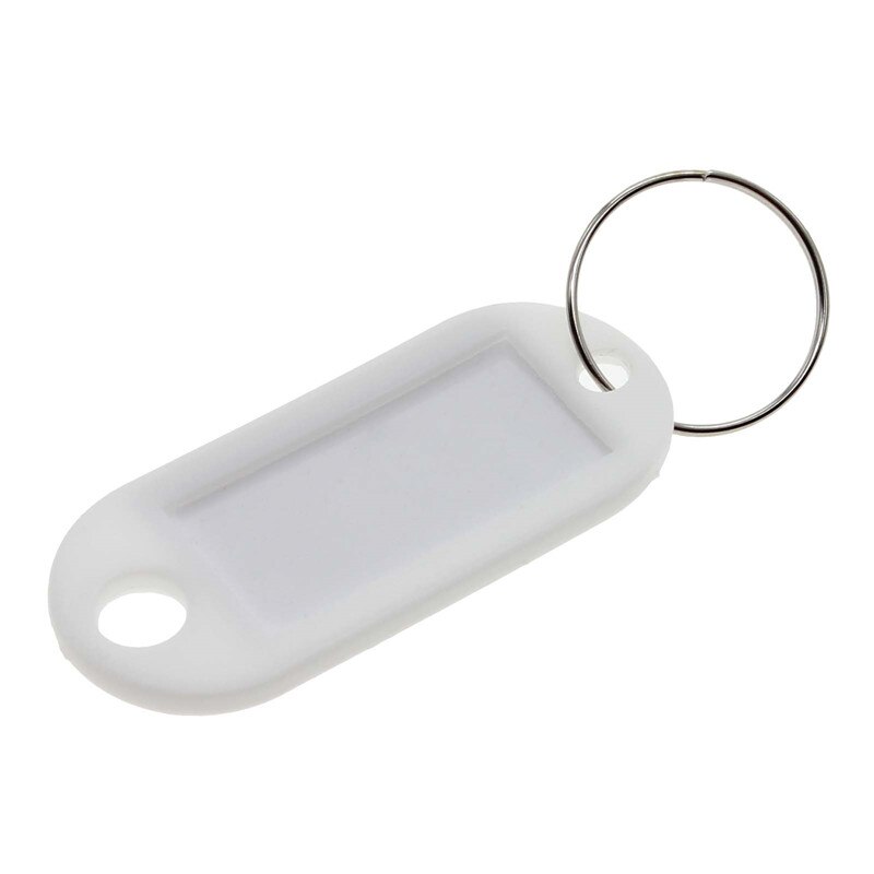 10 st Mini Blanco Sleutelhanger ID Tags Naam Card Taal Label Fob Sleutelhanger Ringen Tag