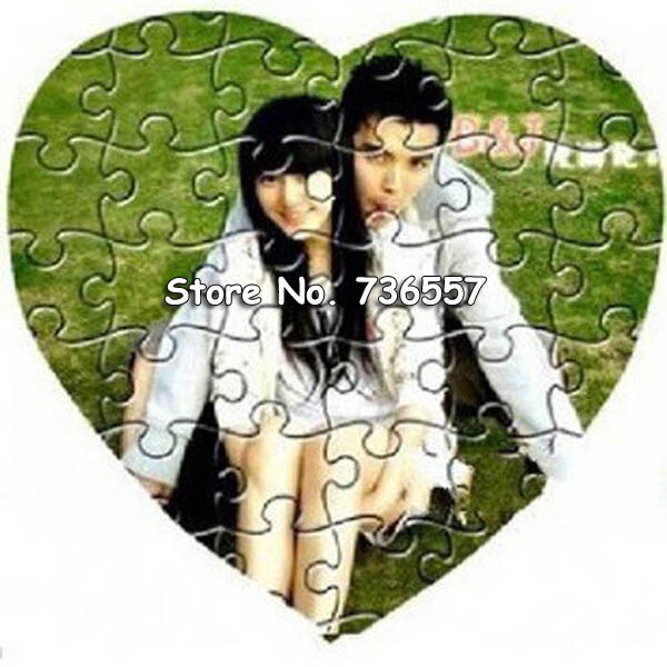 15pcs blank heart-shaped Sublimation Puzzles blank pearl Jigsaw