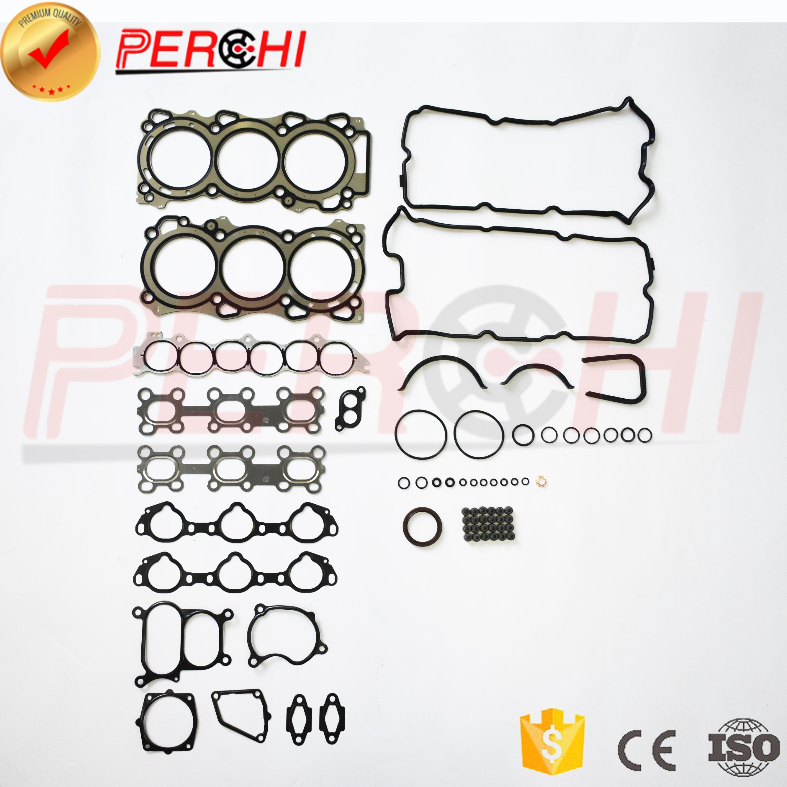 Head gasket repair kit parts for Nissan VQ35/A33 ALTIMA (L32) 2006, ALTIMA (L31) 2001-2007,MAXIMA QX V (A33) 199-2003: metal