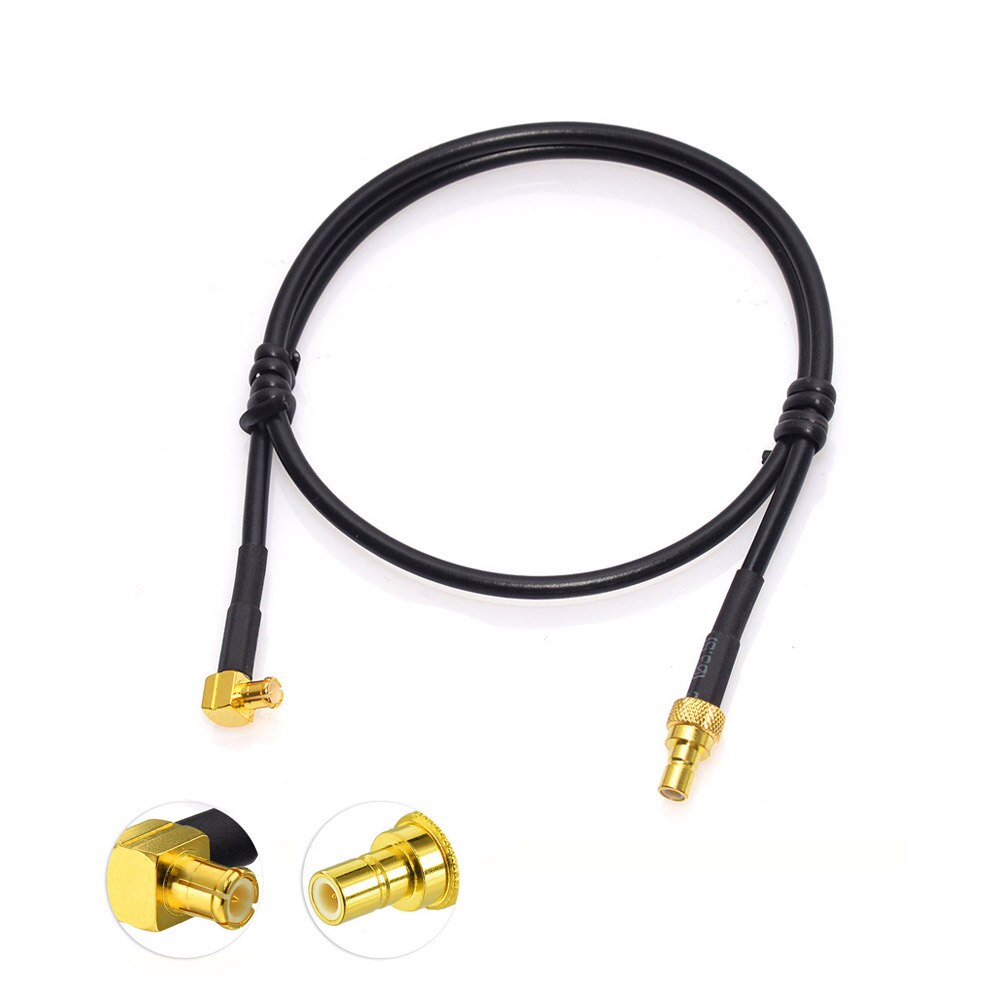 Superbat dab / dab + bil radioantenne mcx plugg rett vinkel til smb hannadapterkabel  rg174 40cm for oversiktens skyld cdab 7- auto