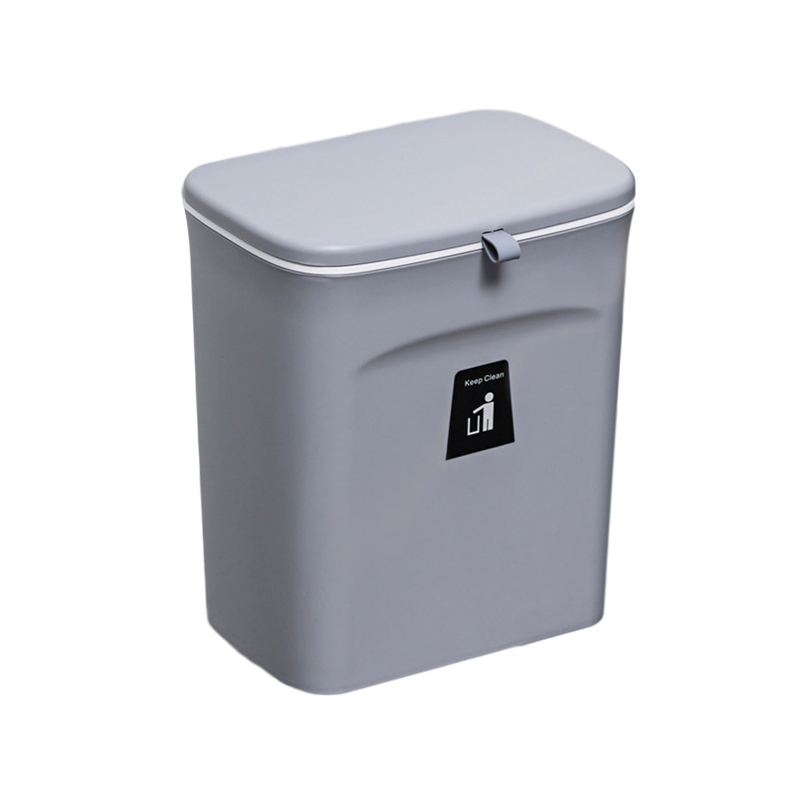 9L Hanging Trash Can Kitchen Cabinet Door Hanging Trash Bin Garbage Home Office Car Trash Can With Lid Food Waste Compost Bin: C