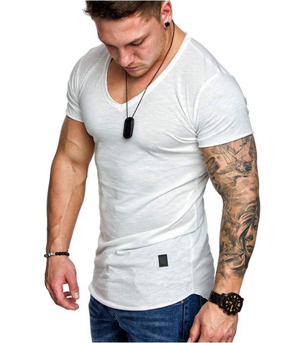 Mens summer fitness Bodybuilding cotton t-shirt gyms workout Short sleeve shirts male leisure tees tops clothes