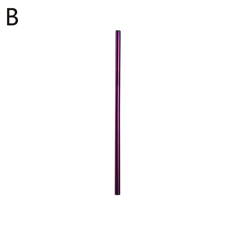 Reusable Metal Drinking Straws 304 Stainless Steel Sturdy Bent Straight Drinks Straw Colourful Party Bar Accessory: 07-B