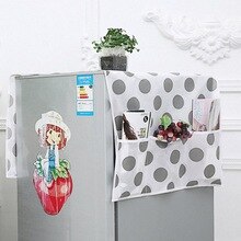 Praktisk køleskab støvdæksel stor lomme dobbeltsidet opbevaring hængende tasker husstand ikke-vævet klud mikrobølgeovn dækker