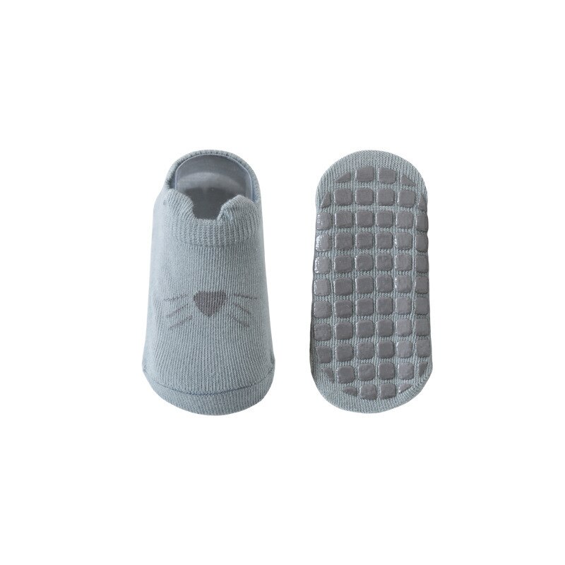 Wecute Indoor Babysokjes Voor 0-3years Baby Meisje Jongens Vloer Antislip Sokken Gekamd Katoen Zachte Comfortabele Kinderen Kawai sokken: Blauw / M for 1-3years