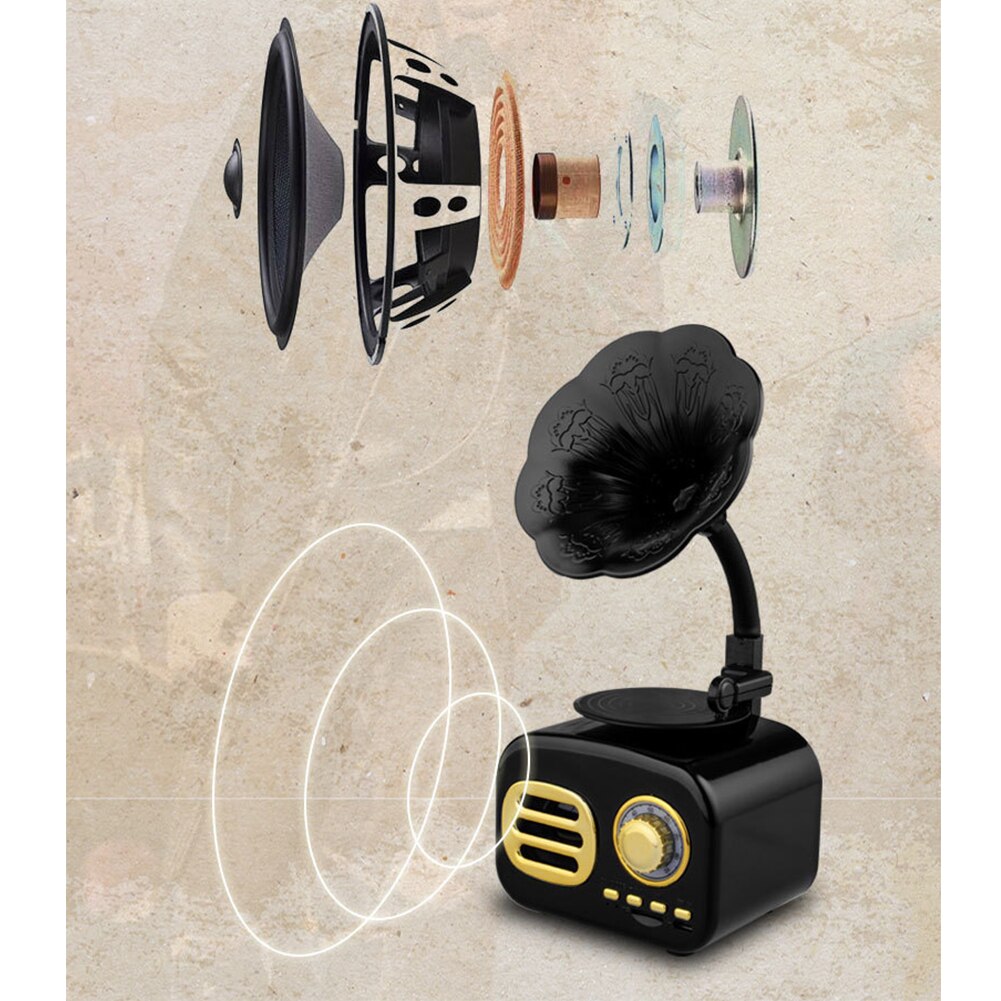 Retro Mini Radio Portable USB Bluetooth Speaker Support Card Vintage AM FM Receiver Pocket Shortwave Home Stereo #2