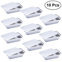 10 Pcs 650 Ml Milieuvriendelijke Bbq Aluminiumfolie Aluminiumfolie Tin Liners Bbq Grill Lade