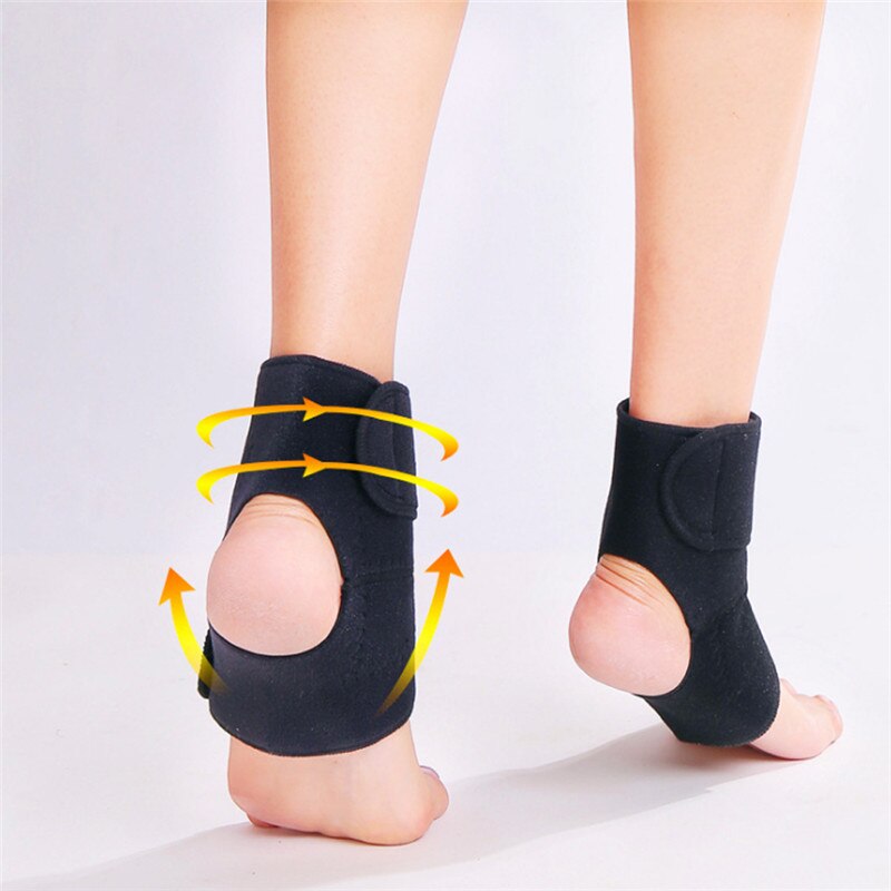 1 par turmalin selvopvarmende magnetisk terapi fod ankel massage bælte ankel støtte bøjle termisk fitness ankel pad bælte