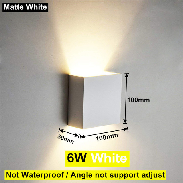 Ip65 Led Waterdichte Wandlampen 12W Indoor Verstelbare Muur Muur Binnenplaats Veranda Woonkamer Gang Slaapkamer Muur Schans: Licht Groen / Cold White