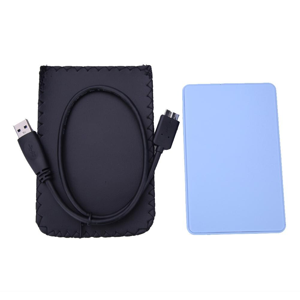 Sata to USB High Speed External HDD Enclosure 2.5" inch USB 3.0 Hard Disk Drive Enclosure Caddy Case with Carrying Bag: Blue