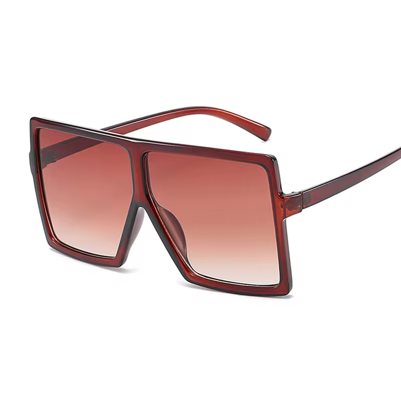 Oversized Shades Zonnebril Vrouwen Zwarte Mode Vierkante Grote Frame Zonnebril Vrouwelijke Vintage Retro Bril Unisex Oculos Feminino