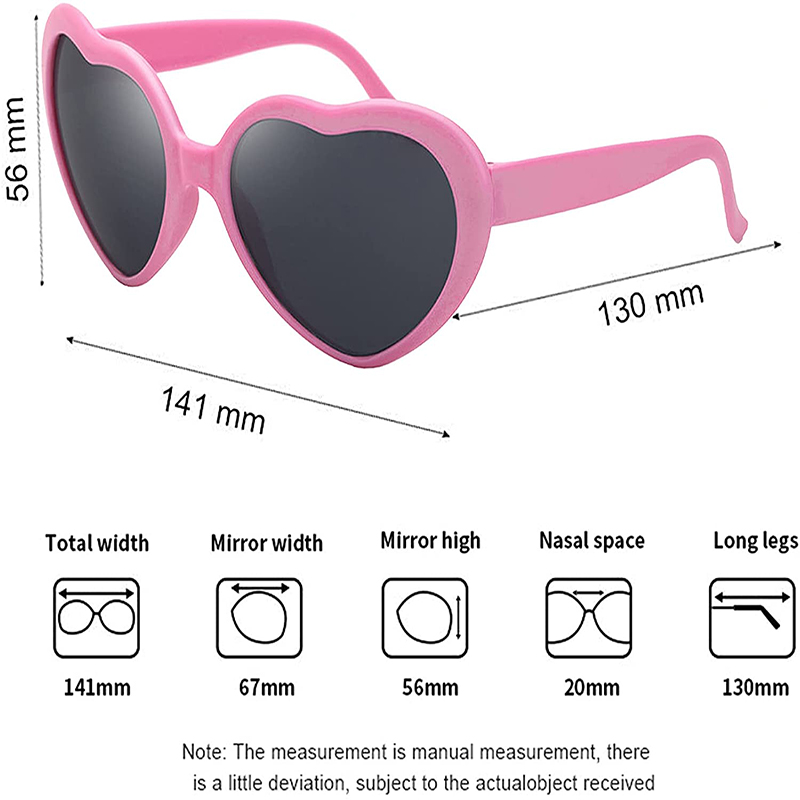 Women Heart Shaped Effects Glasses Watch The Lights Change To Heart Shape At Night Diffraction Glasses Female Sunglasses