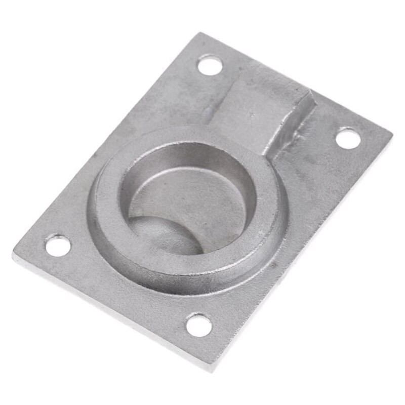 Stainless Steel Square Flush Pull Ring Handle, Built-in Furniture Handle, Marine and Yacht Accessories