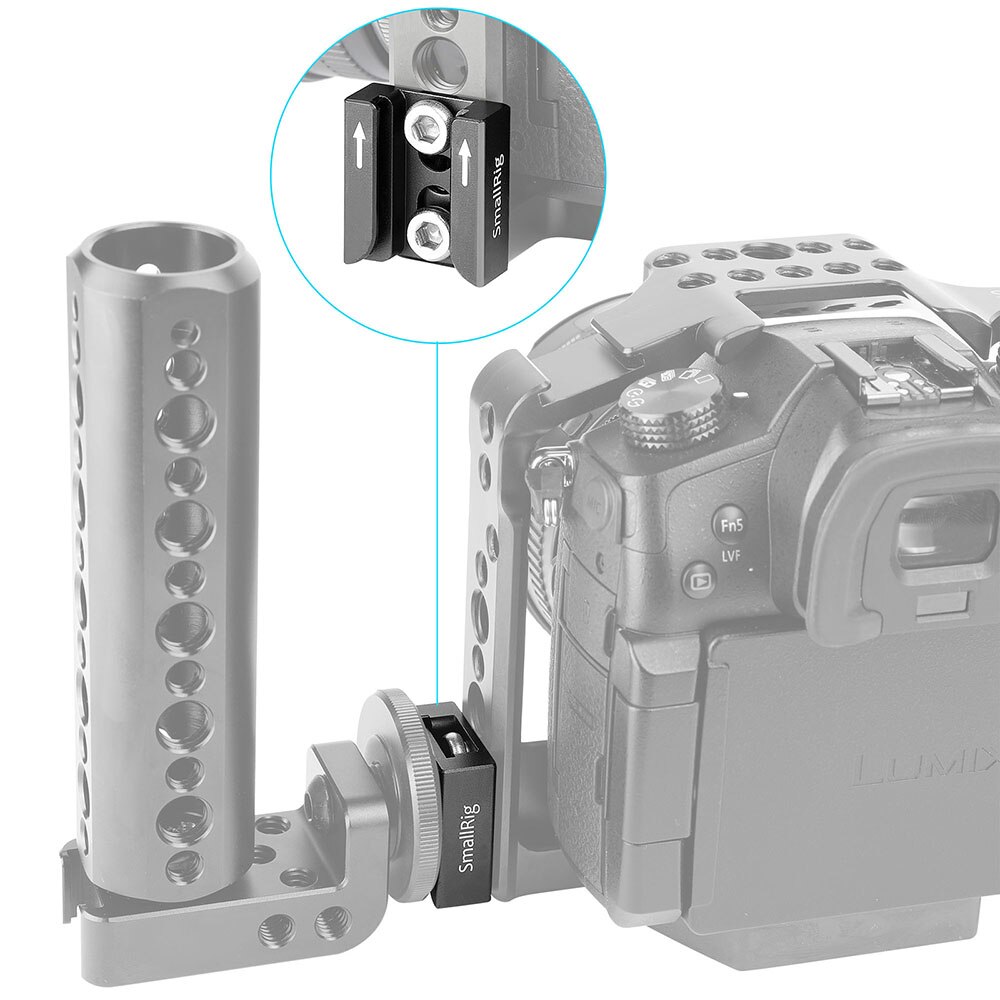 Smallrig Camera Foto Accessoires Koude Schoen Adapter Met Twee 1/4 &quot;Schroefdraad Gaten Voor Flash Licht Monitor Microfoon Bevestigen-1960