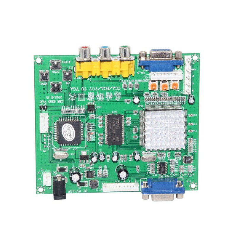 GBS8200/HD9800 RCA naar VGA Video Decodering Adapter Converter HD Conversie Boord Voor CRT LCD PDP Projector: Default Title