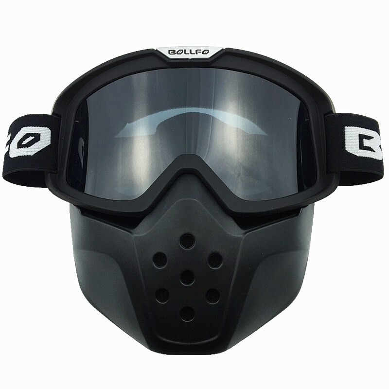 Skid snö cykel motorcykel ansiktsmask glasögon motocross motorcykel öppet ansikte avtagbar skyddsglasögon för haj raw jet hjälmar glasögon