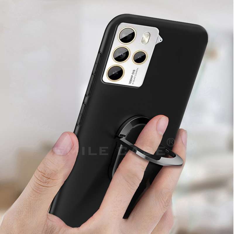 Hoes Voor Htc U23 Pro (5G) Funda 6.7 Inch Zwart Klassiek Vinger Ring 360 Graden Rotatie Zachte Behuizing Voor Htc U23 (5G) Capa