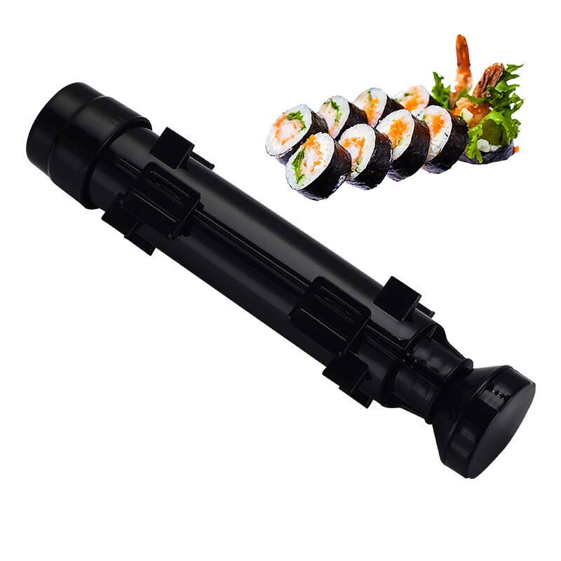 Sushi tarvikkeet setti valmistaja riisi muotti tarttumaton vihannesten liha käärittävä työkalu diy kit keittiötarvikkeiden valmistus onigiri laiva eu:sta: Musta -1 kpl