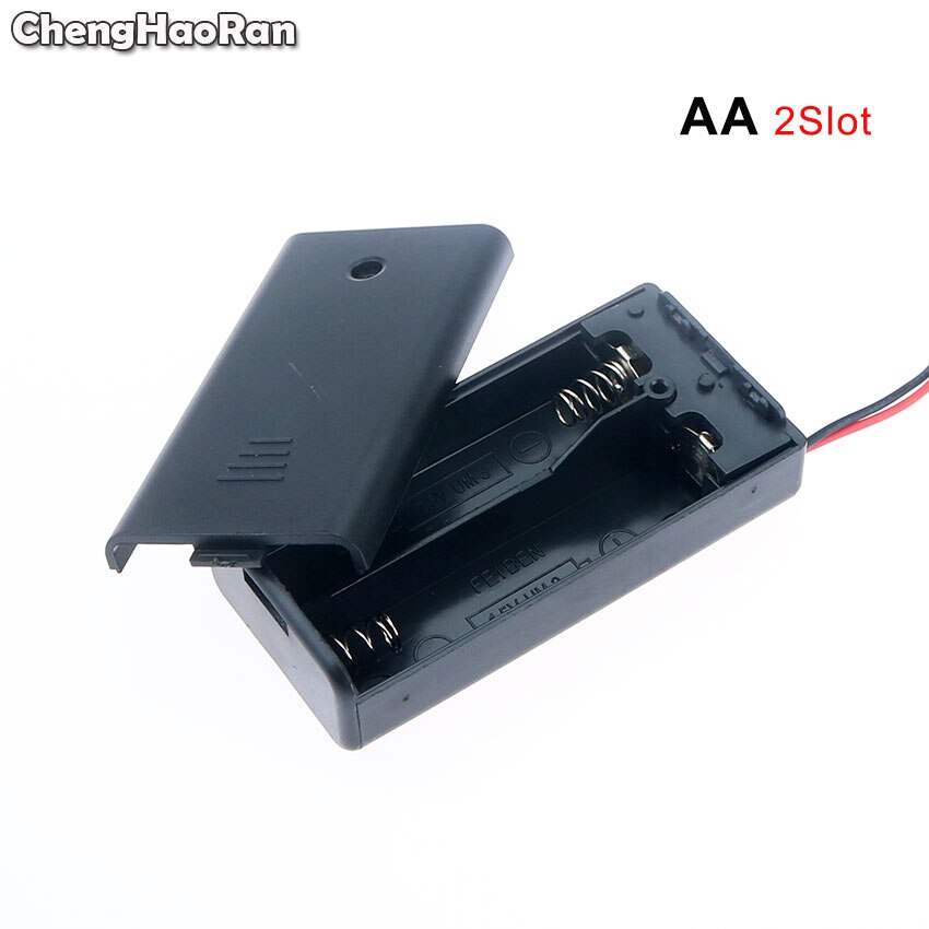 Chenghaoran 1 stück 2 3 4 6 8 steckplätze aa-batteriehalter aufbewahrungsbox mit schalter & deckel aa-batterie standardbehälter: 2 steckplätze
