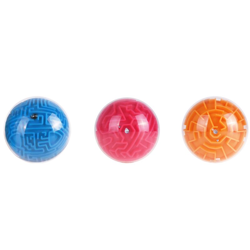 3D Doolhof Bal Interessante Labyrinth Puzzel Game Ligence Uitdagende Drie-Dimensionale Doolhof Training Speelgoed Cadeau Voor Kid, Oranje