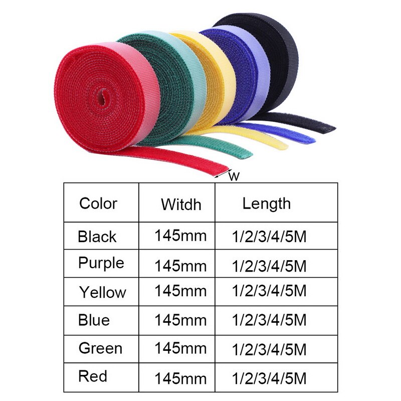 1pc Nylon Network Doublesided Back To Back Cable Organizer Tape For Desktop Computer Free Length Power Wire Home Office Storage