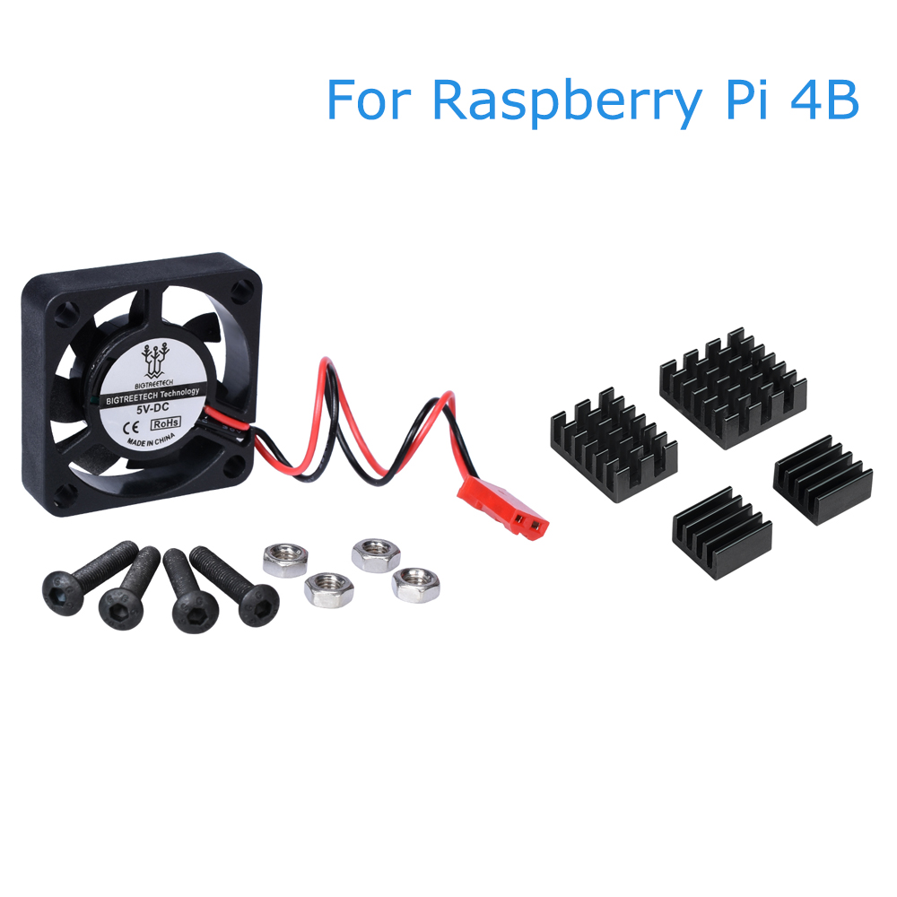 Voor Raspberry Pi 4 Model B Koelventilator Rustige Mini Fan + Koellichaam Aluminium Heatsink Radiator CPU RAM LAN USB Sink Raspberry Pi 4