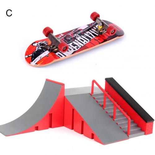 Niños Mini Dedo de monopatín Skate Park formación Prop Juguetes: Random PatternC