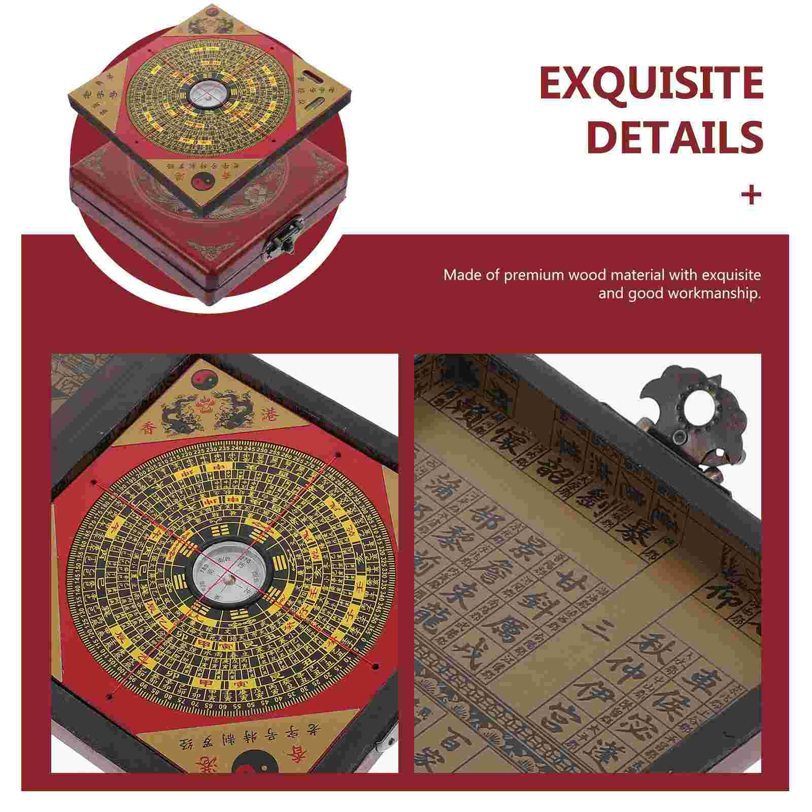 Compass Geomantic Compass Luo Pan Chinese Ancient Compass for Outdoor