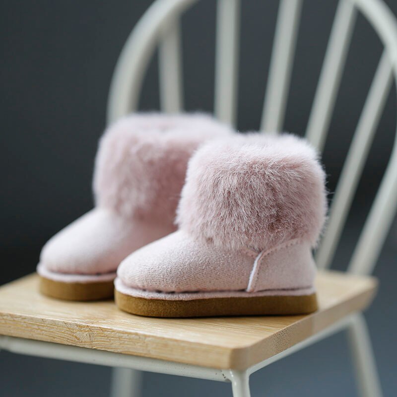1/6 bjd sd dukkesko snestøvler støvler til yosd , 30cm bjd babytøj tilbehør legetøj dukke sko: Lyserød