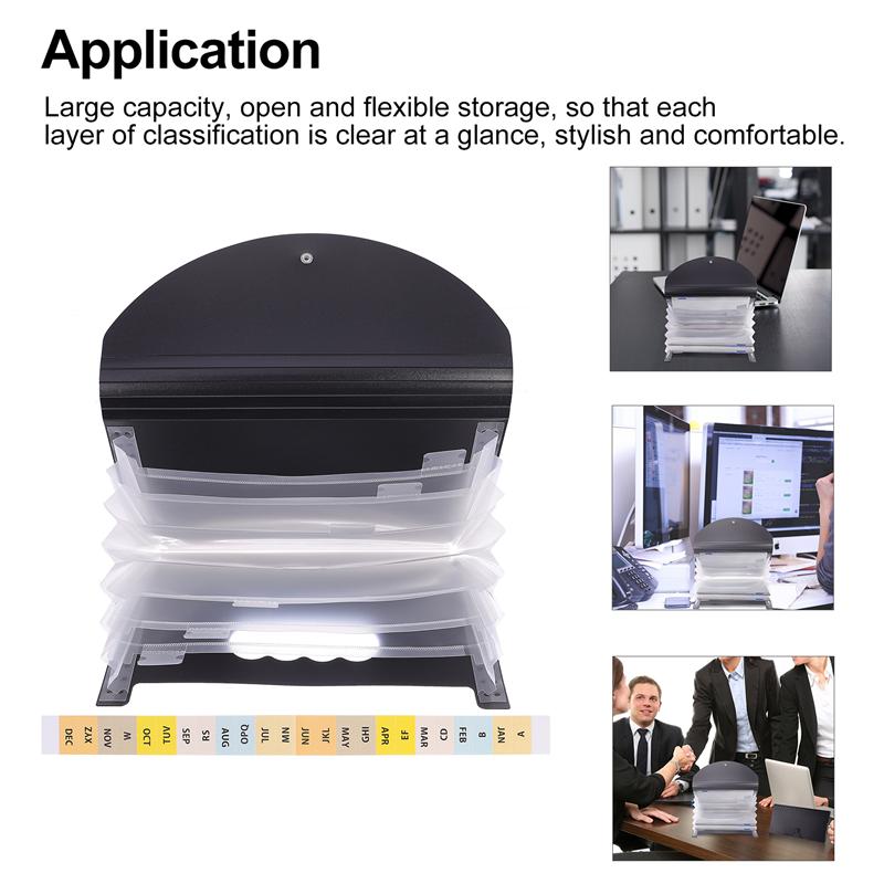 13-Layer Document Bag Office File Folder Multi-Function Pocket File Organizer