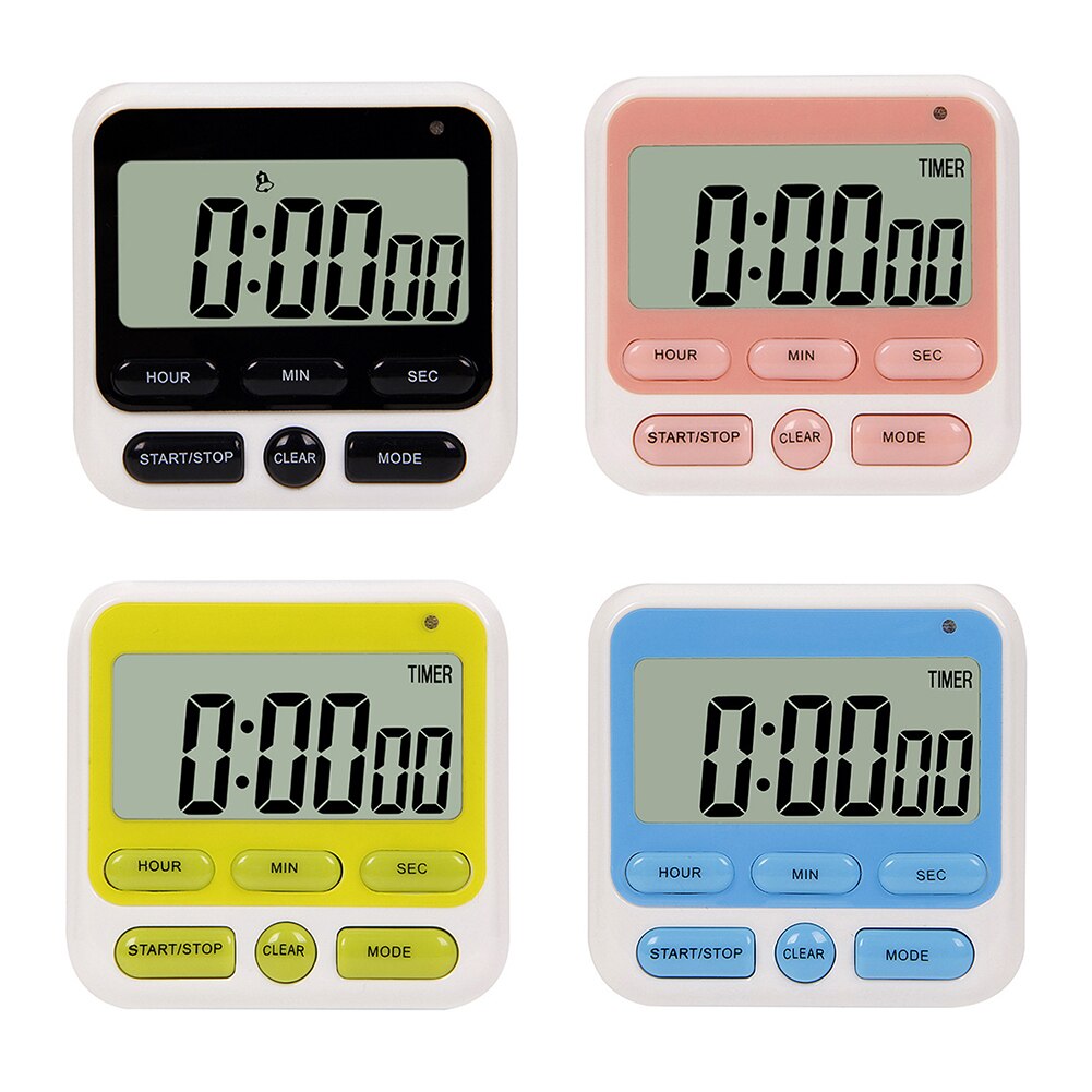 Digital Stopwatch Kitchen Cooking Count Up Countdown Timer Alarm Reminder Clock Timer Strong Magnet Back for Cooking