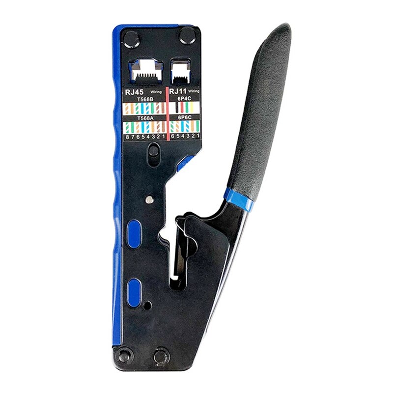 RJ45 RJ11 Network Crimper Cable Stripping Plier Stripper for Cat5 Cat6 Cat5E Connector Ethernet Cable Cutter: Default Title