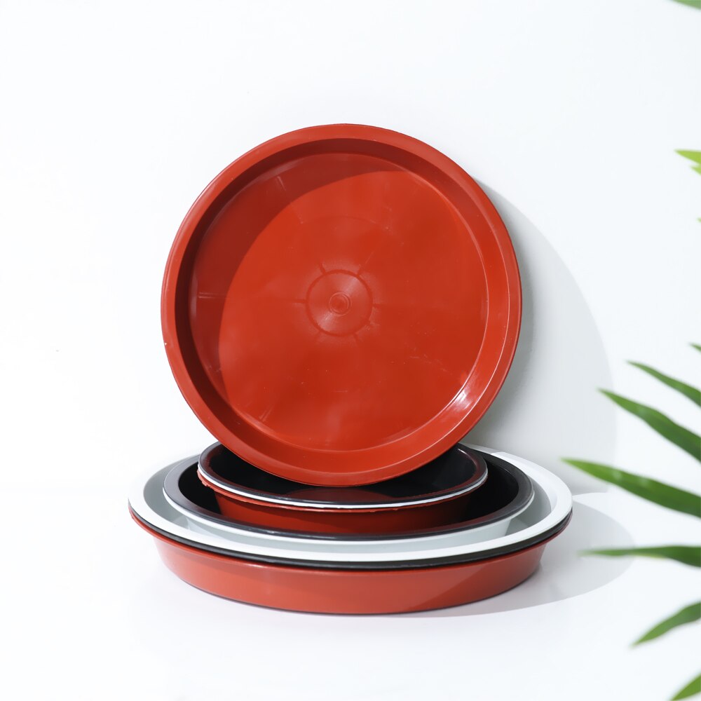 3Pcs Durable Kunststoff Pflanze Untertasse Heavy Duty Drip Trays Kunststoff Tray Untertassen Runde Blume Topf Indoor Outdoor Garten Zubehör