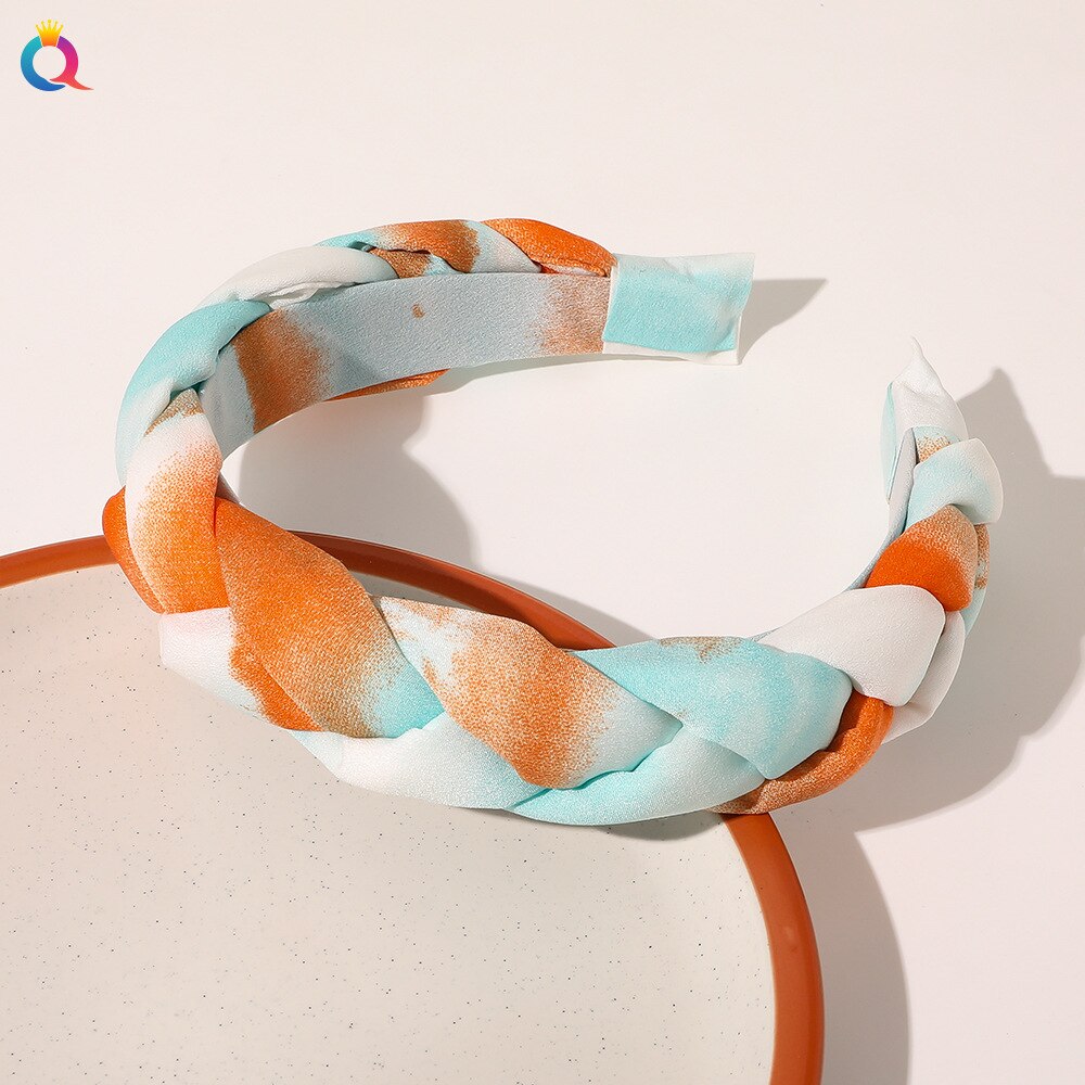 Bandeau tressé pour cheveux, couleur unie, accessoire de coiffure pour femmes et filles: 20