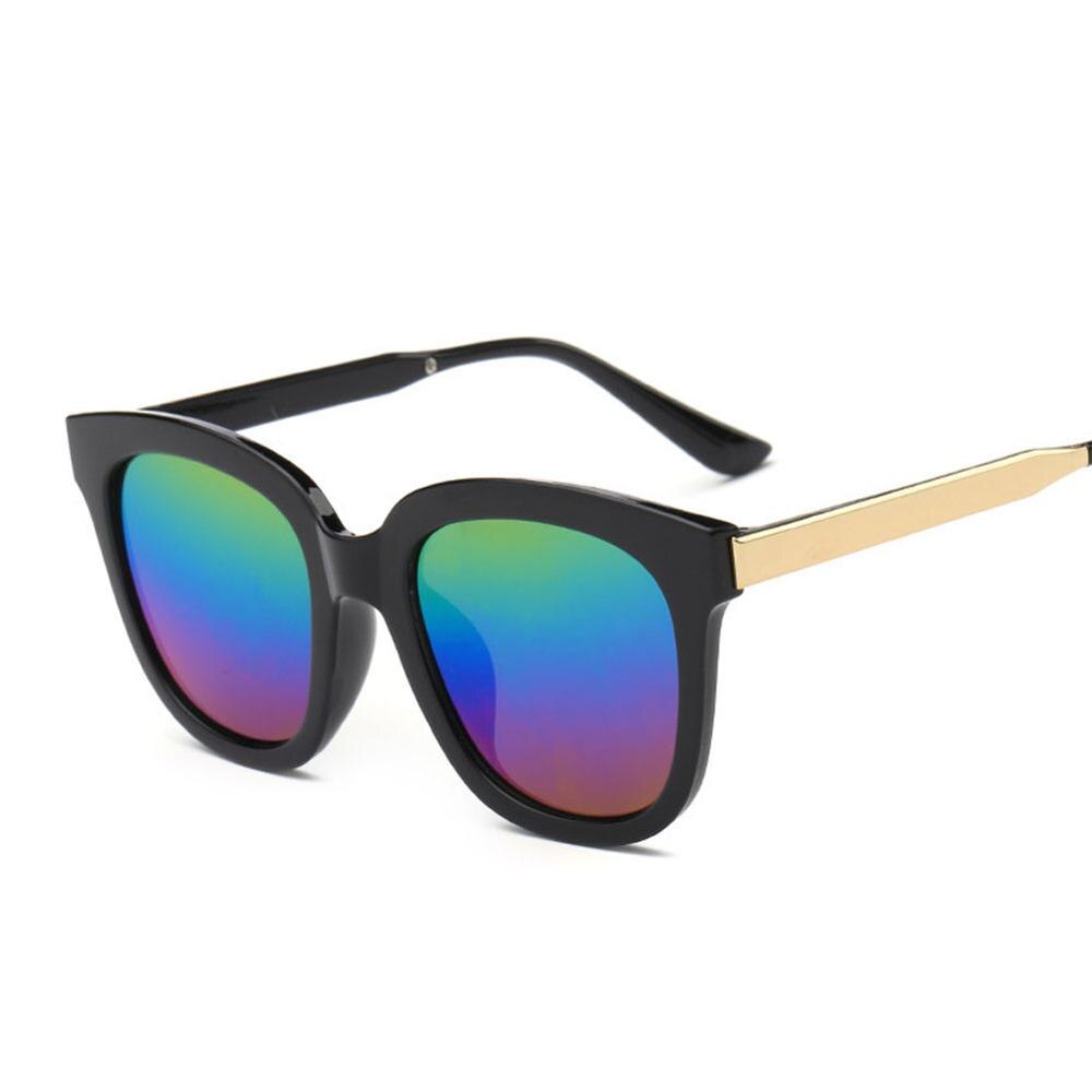 Korean Style Large Frame Square Sunglasses Fashionable Color Reflective Sunglasses: 05