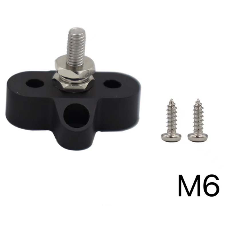 M6 M8 48V Junction Block Bus Bar 5/16" Terminal Block Insulated Dual Heavy Duty Power Distribution Stud Positive Negative RV: Gold