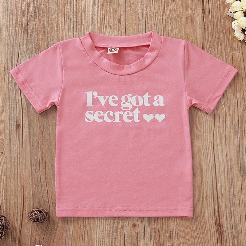 Sommer tøj være en stor søster brev print kid pige t-shirt pink top harajuku o hals korte ærmer pige tees