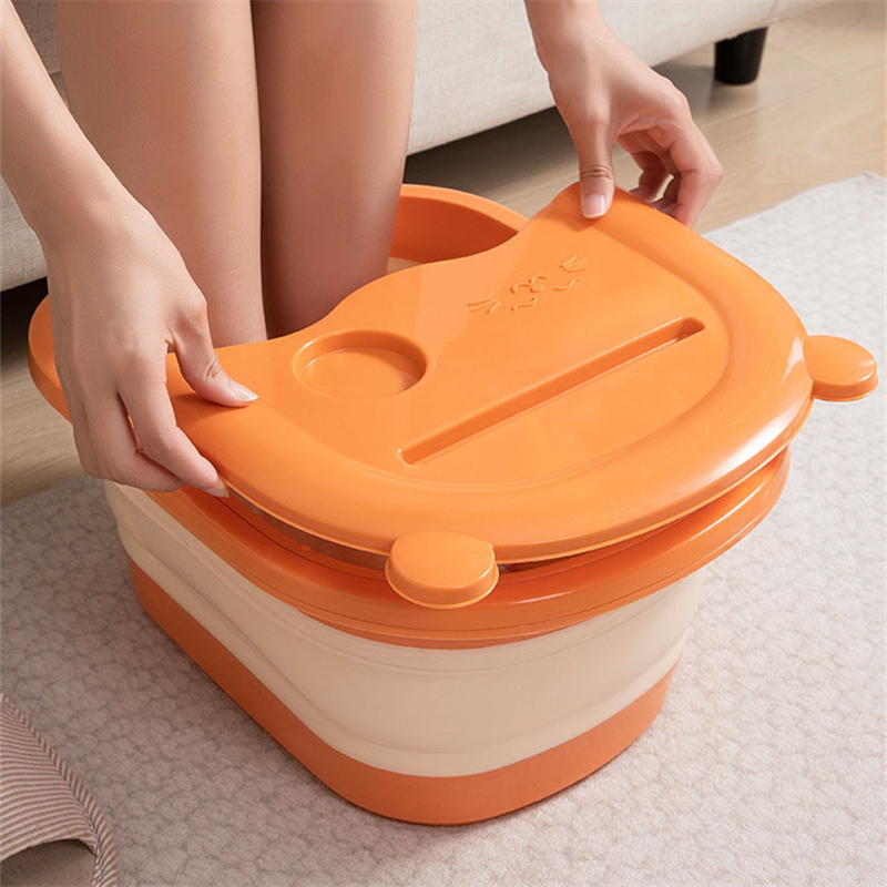 1pcs Foldable Foot Bath Bucket Massage Foot Wash Basin Home Laundry Tub Bucket Adult Foot Bath Basin Bathroom Accessories